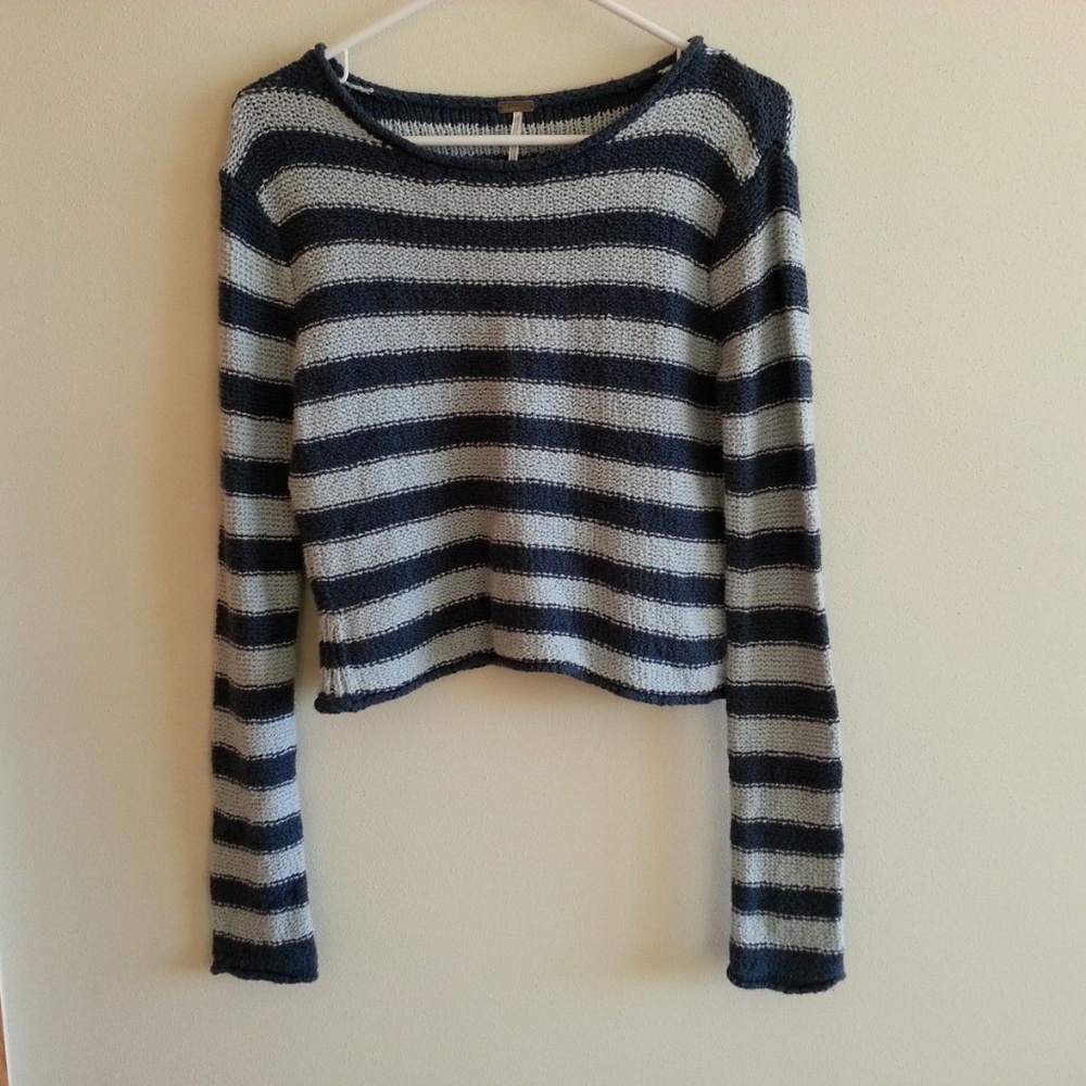 Free People Beach blue & navy sweater - womens M